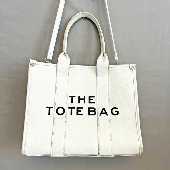 Handbags - The Totebag Crossbody Bag‎ Tote White Vegan Leather Black Type